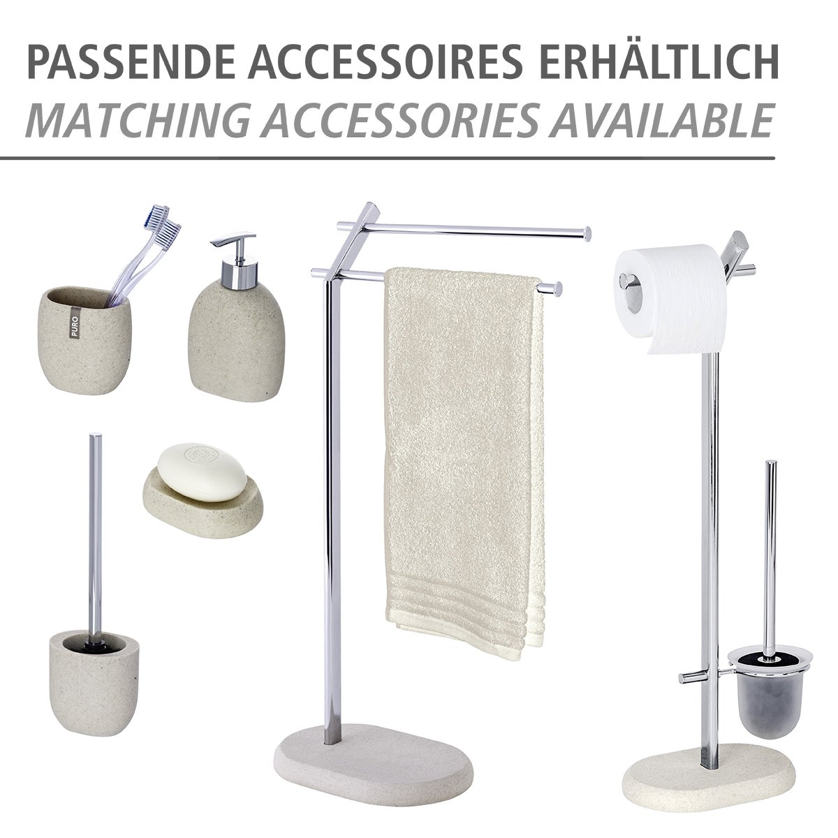 Distributeur de savon design nature Puro - Beige - 5