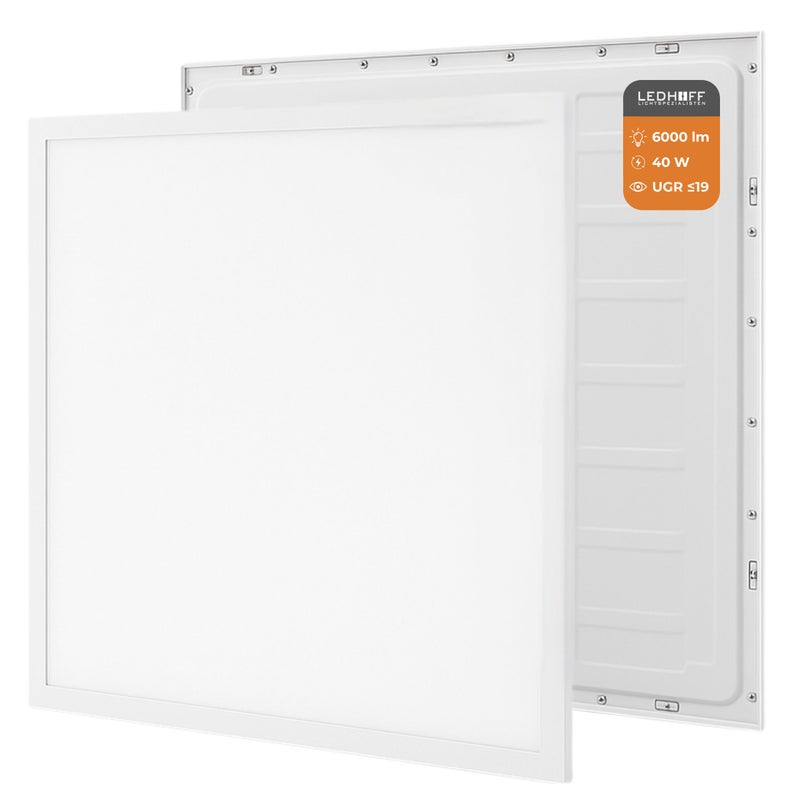 Panel Podtynkowy LED kwadrat Oprawa Lampa sufitowa 60x60cm BARDZO Mocny BIAŁY 4000K 6000lm Światło naturalne - LEDHOFF