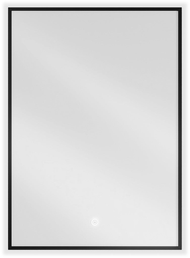 Mexen Erma lustro łazienkowe podświetlane 50 x 70 cm, LED 6000K, antypara, rama czarna - 9814-050-070-611-70