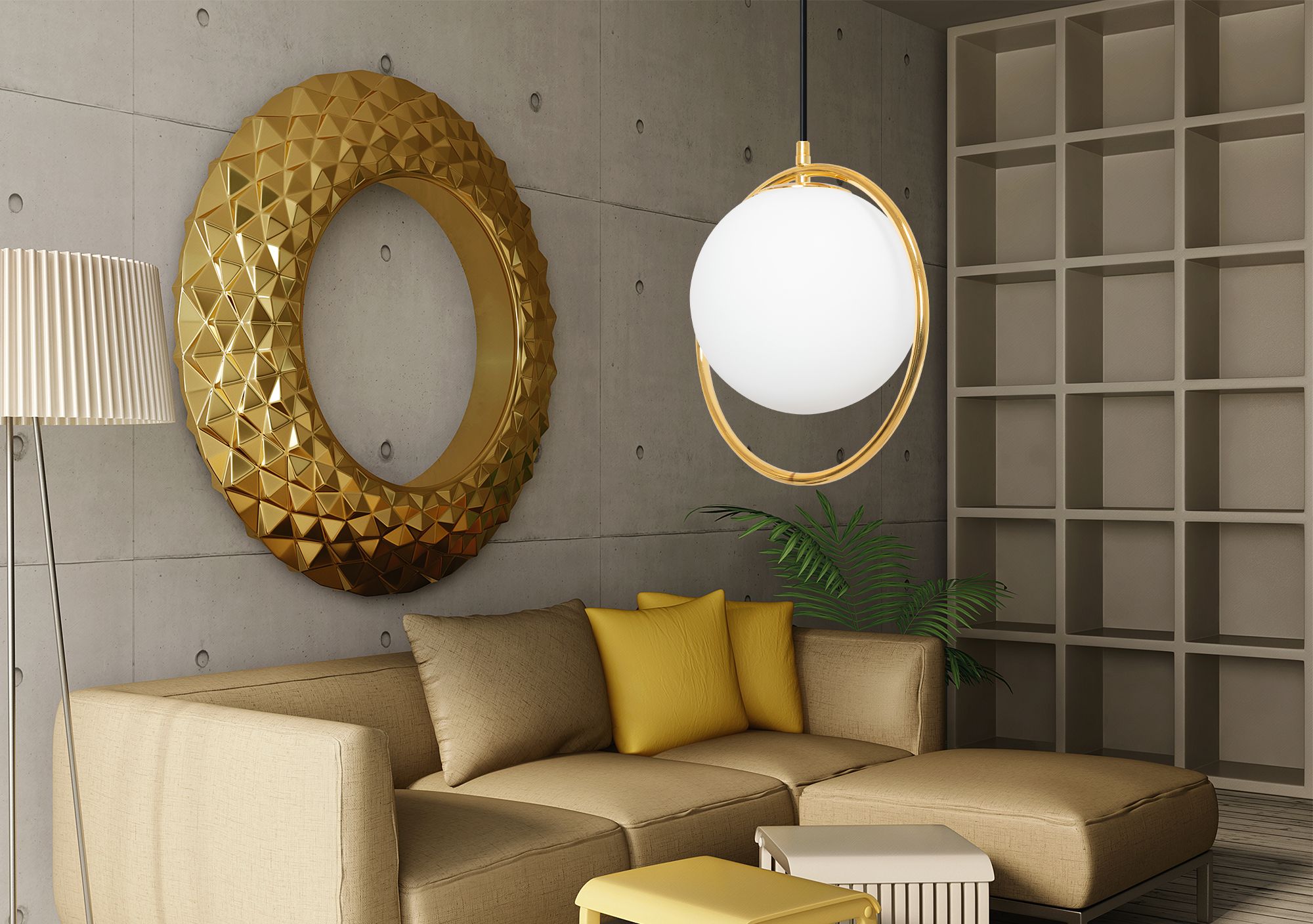 LAMPE SUSPENDUE TOOLIGHT APP430-1CP GOLD - 5
