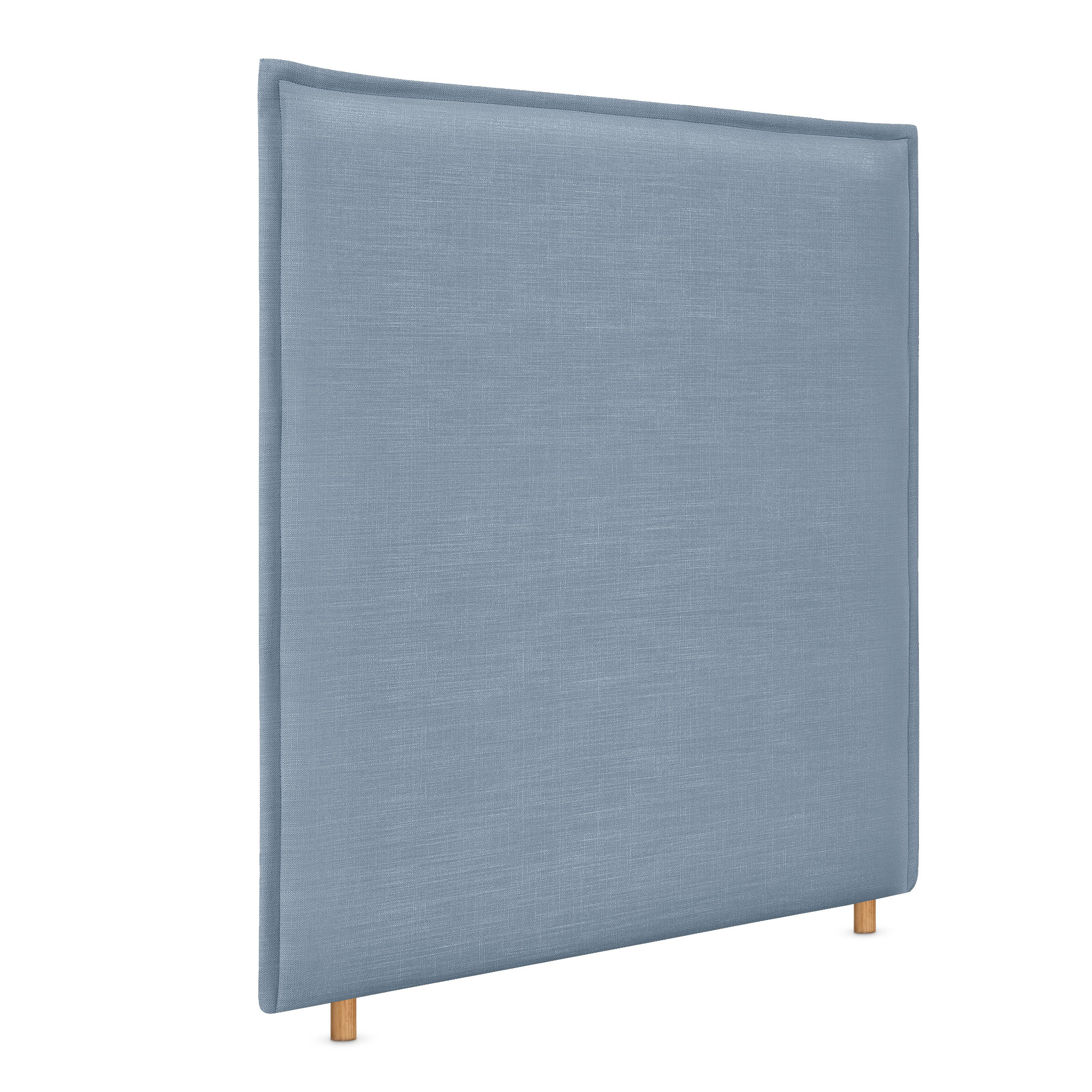 Dhome cabecero de lino natural liso con ribete hasta el suelo 110x120cm camas 105 - azul