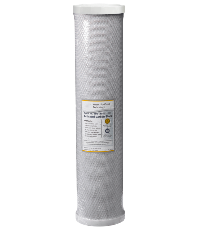 Cartouche filtrante Big Blue 5µ 20 pouces au charbon actif - Filtration haute performance