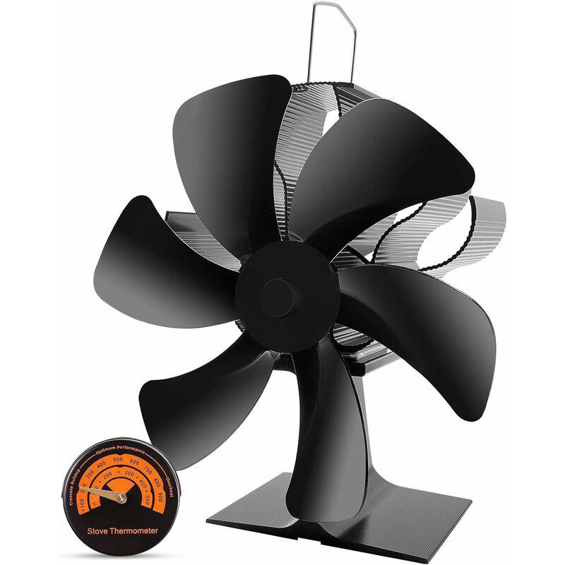 Wentylator do pieca na drewno z ostrzem, wentylator do pieca z termometrem, wentylator kominkowy zasilany ciepłem do pieca na drewno/kominka