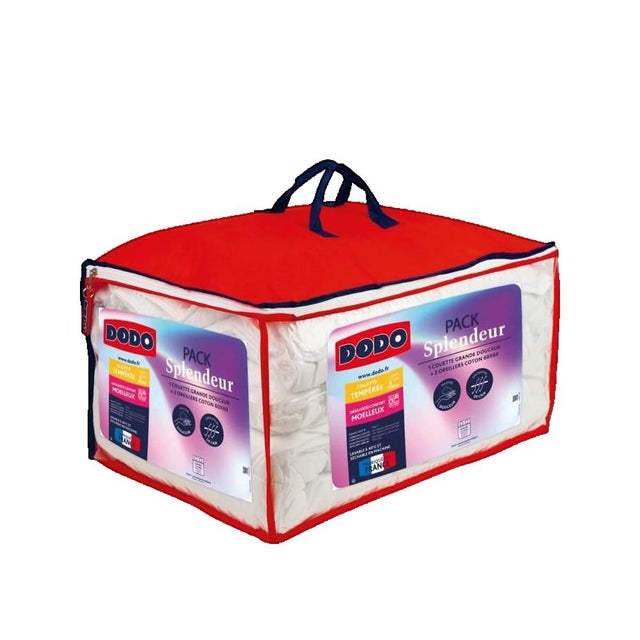 Dodo Splendeur pack couette 220x240 2 oreillers 60x60 blanc 300 g/m²