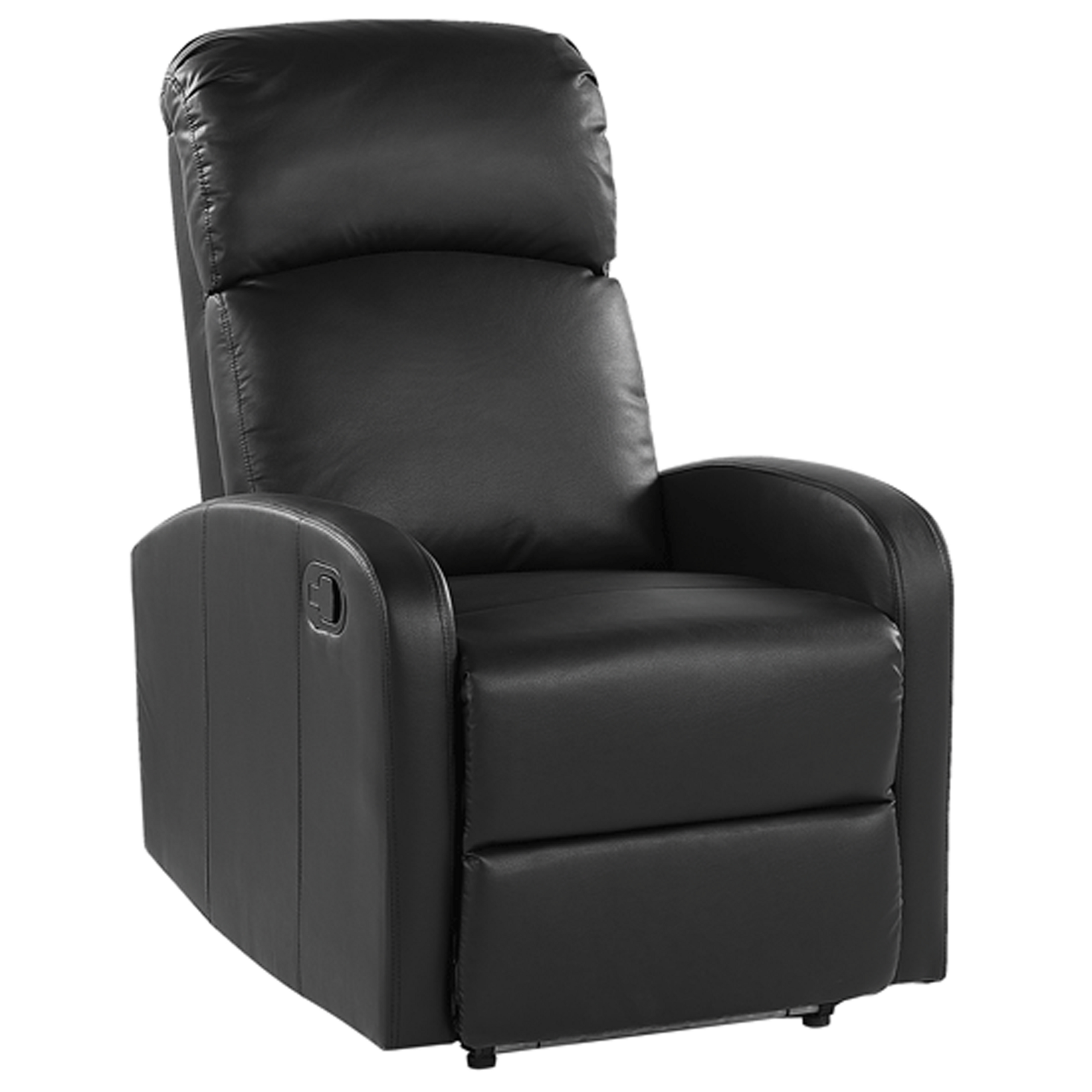 Fauteuil inclinable MIGHT Repose-pieds inclus Cuir PU Blanc | Leroy Merlin