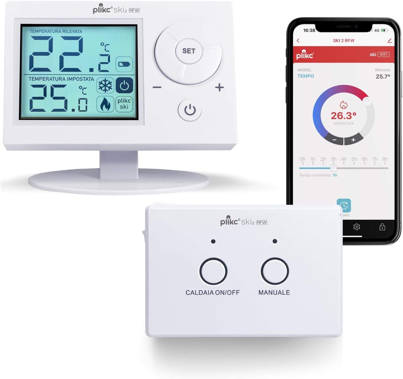 Termostato Ambiente Digitale Wireless E Wifi Gestibile Da App E Con Ricevente Ski 2 Rfw Nero 89318931 - Foto 7