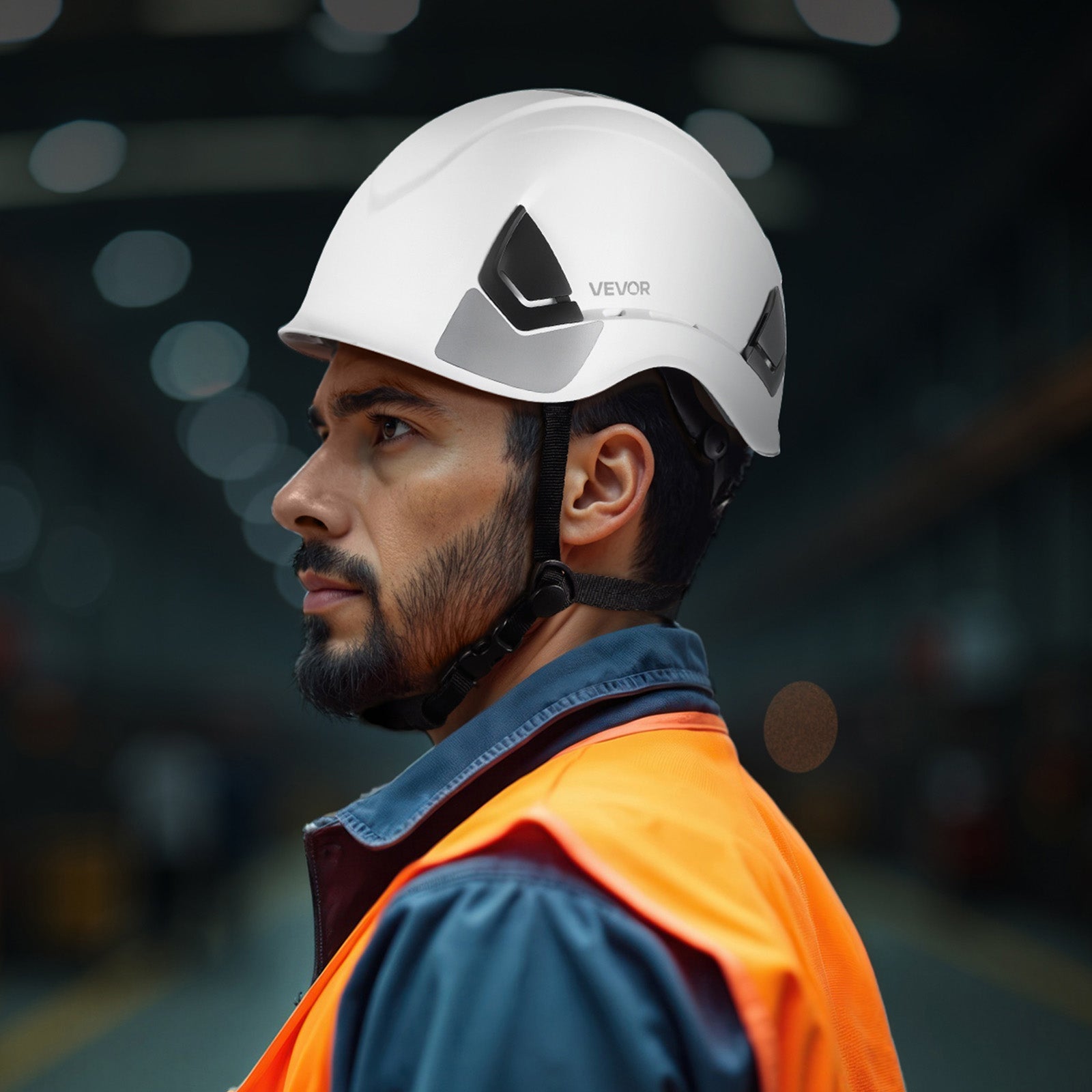 Capacete de Segurança Industrial VEVOR ABS Certificado ANSI/ISEA Z89.1 com Suspensão a Catraca 6 Pontos Ajustável e Ventilado para Adultos - 8