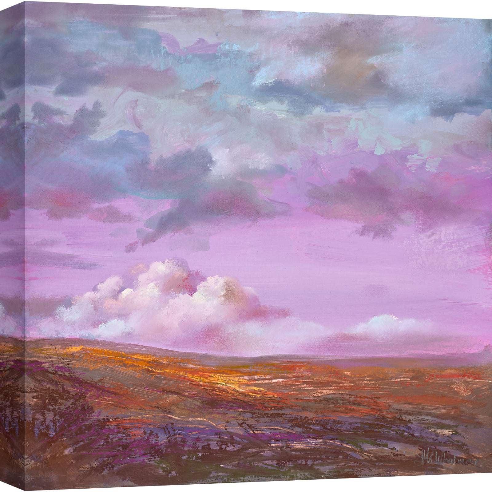 B&D XXL   Tableau décoratif paysage 100x50 cm   Impression sur toile colorée   Décoration murale pour salon et chambre   Des arbres lac paysage coucher de soleil c B 0640 b m