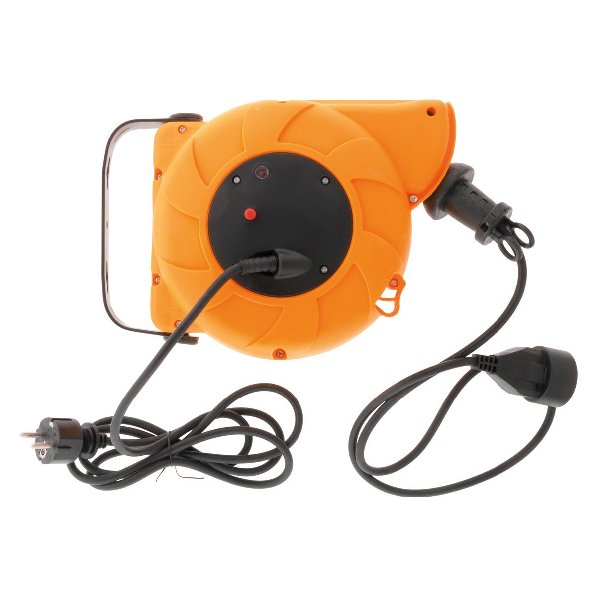 Enrouleur mural câble H05VV-F 3G1mm² 11m + 2m - orange - Zenitech - 3