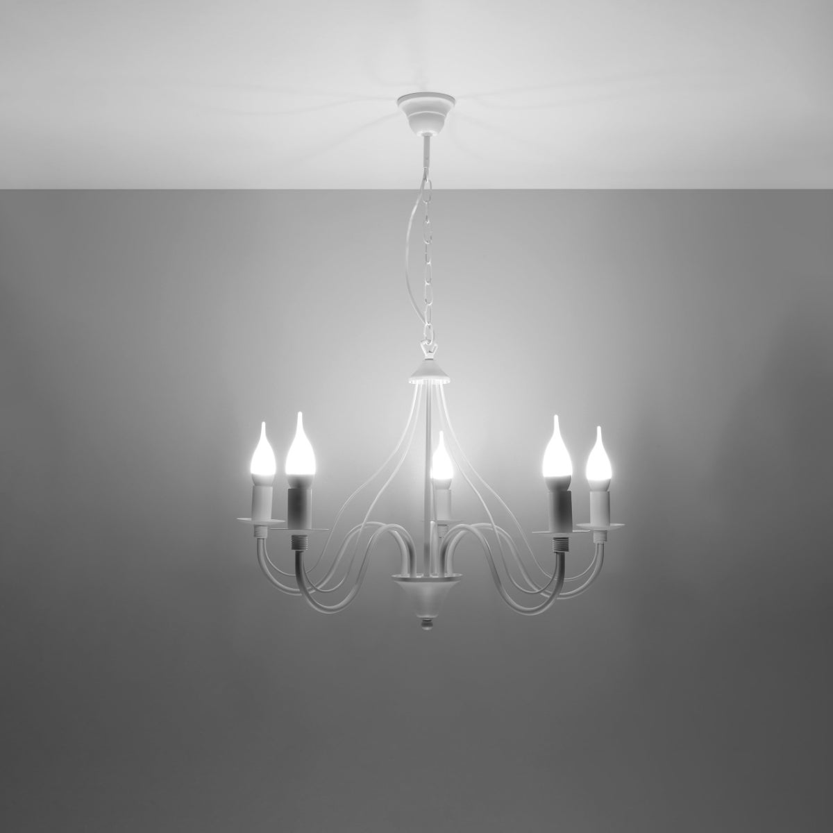 Żyrandol VIVOW 5 biały LED 3000K - 60x60x80cm Sollux
