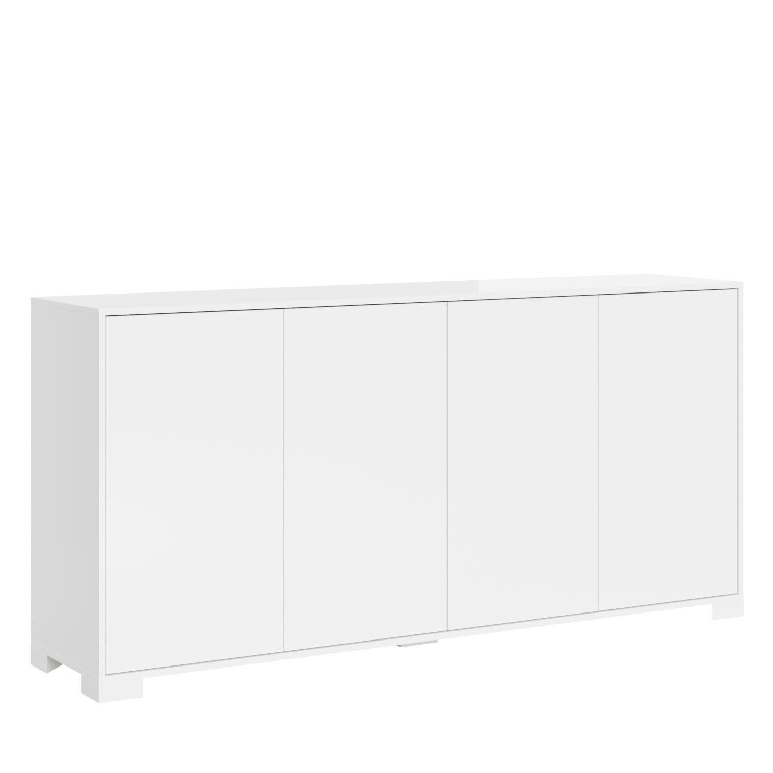 Komoda 4-drzwiowa 172x40x83 cm Lumina połysk biały