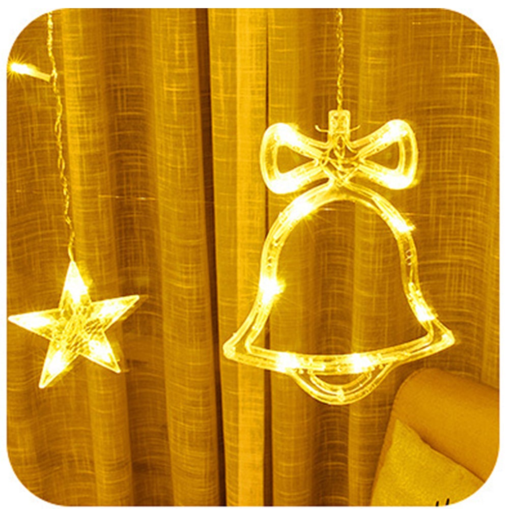 Luzes de fadas de Natal de 3,5 m, cortinas de enfeite, luzes de corda de LED, alce, festival de festa de casamento (branco quente) - 5