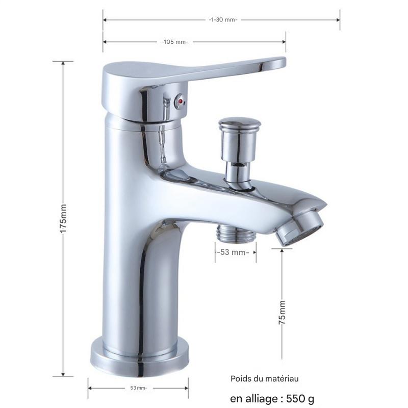 Rubinetto Lavabo Bagno Nero Laittiin | Monocomando Acciaio Inox 304 Con Aeratore | Miscelatore Design
