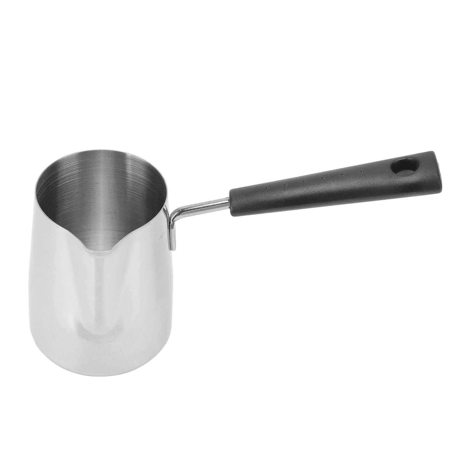 Kubek do latte art z długim uchwytem ze stali nierdzewnej 304 - żaroodporny kubek do mleka - 600 ml