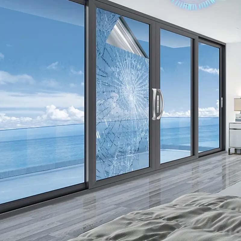 1 rolka folia dekoracyjna okienna, statyczna ochrona prywatności, anti-UV, izolacja ciepła, wielokrotnego użytku, łatwy montaż w domu i biurze - 3