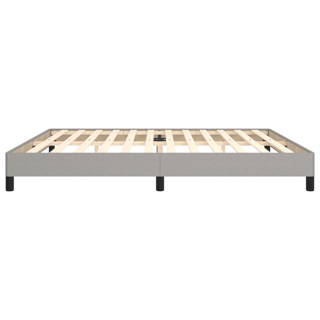 Cadre de lit sans matelas gris clair 200 x 200 cm en tissu - 6