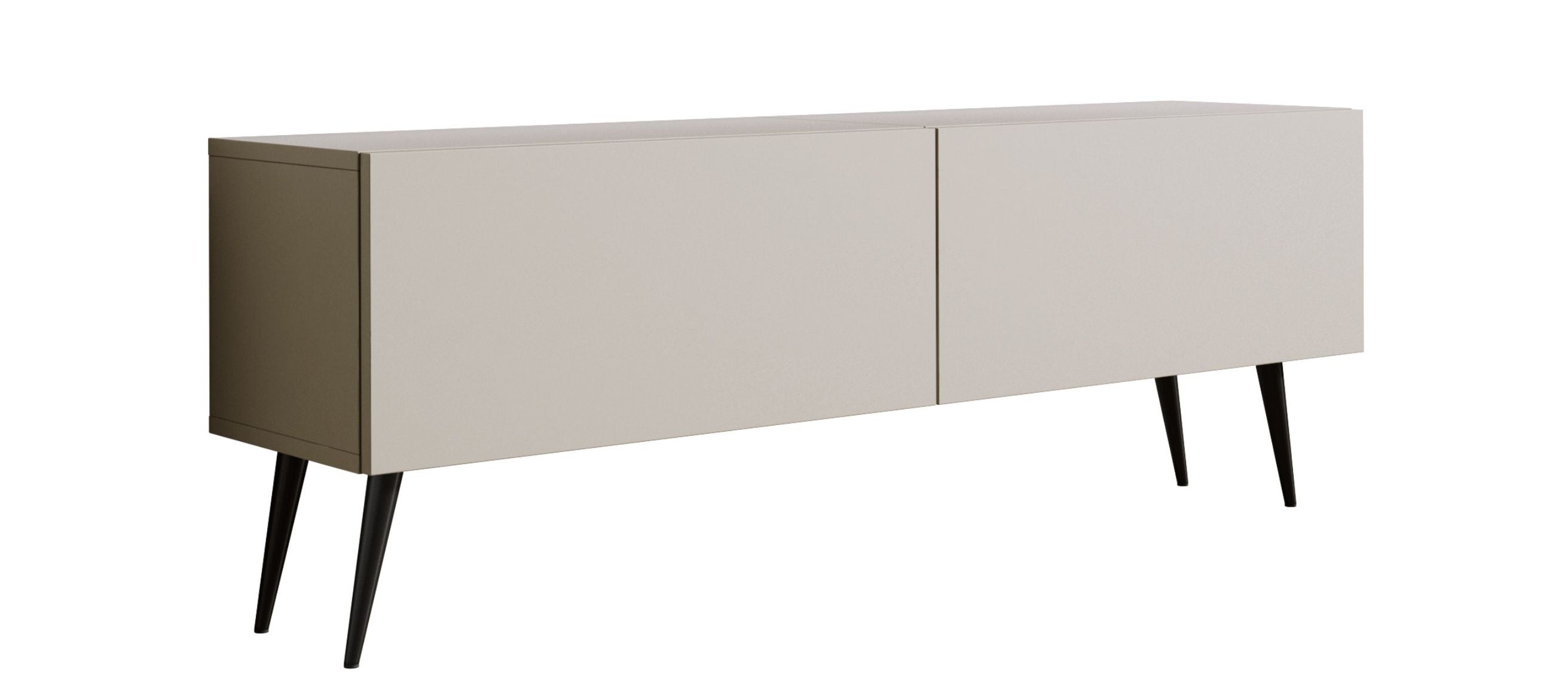 Szafka RTV : Kaszmir, czarne nogi, 140 x 32 x 52 cm