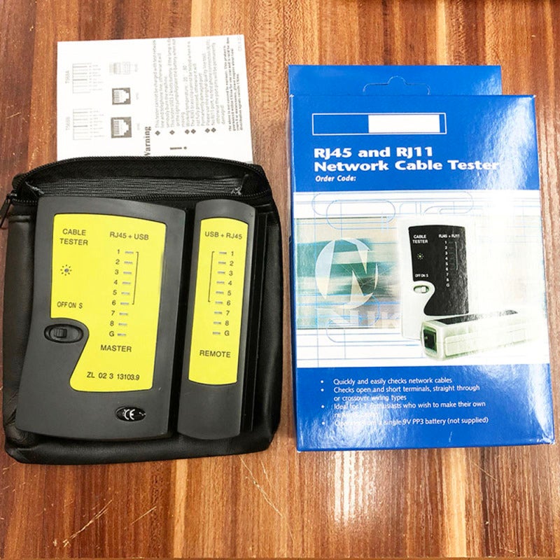 Testeur de câbles réseau RJ45 USB professionnel - Détecteur de réseau LAN - Outil de suivi de réseau - 6