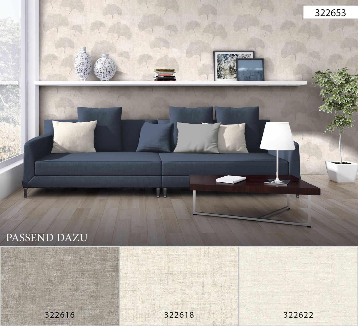 Poster gigante foglie beige, grigie e marroni stile vintage Fotomurale con design fiori effetto retrò ideale per camerette e non solo - 9