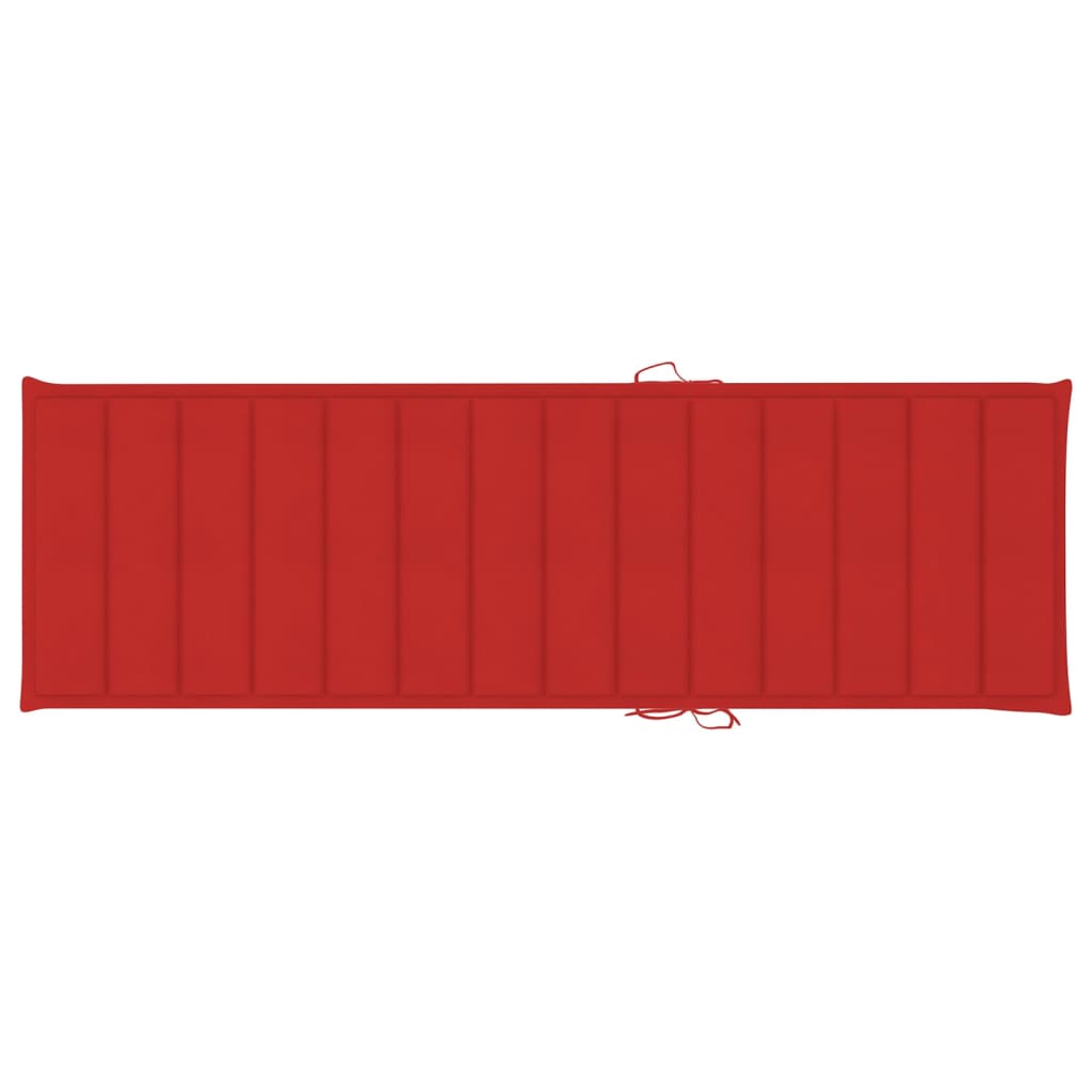 Lettino Prendisole da Giardino | Sedia a Sdraio | Chaise Longue con Cuscino Massello di Acacia CFW601144 - 9