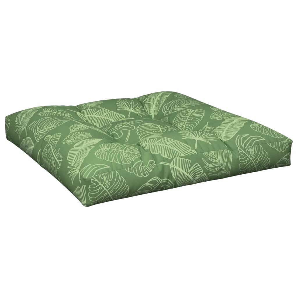 vidaXL Coussins de palette lot de 2 motif de feuilles tissu - 5