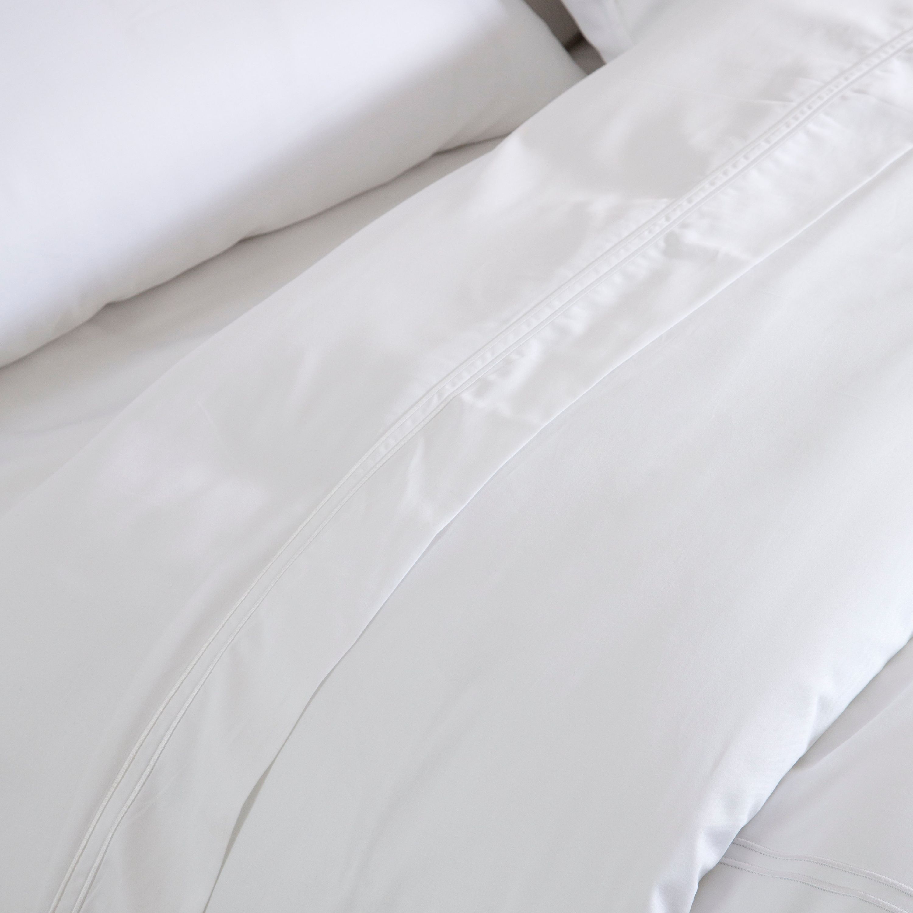 Housse de couette INSPIRE Bordón en coton égyptien 300 fils blanc pour lit de 135 cm - 5