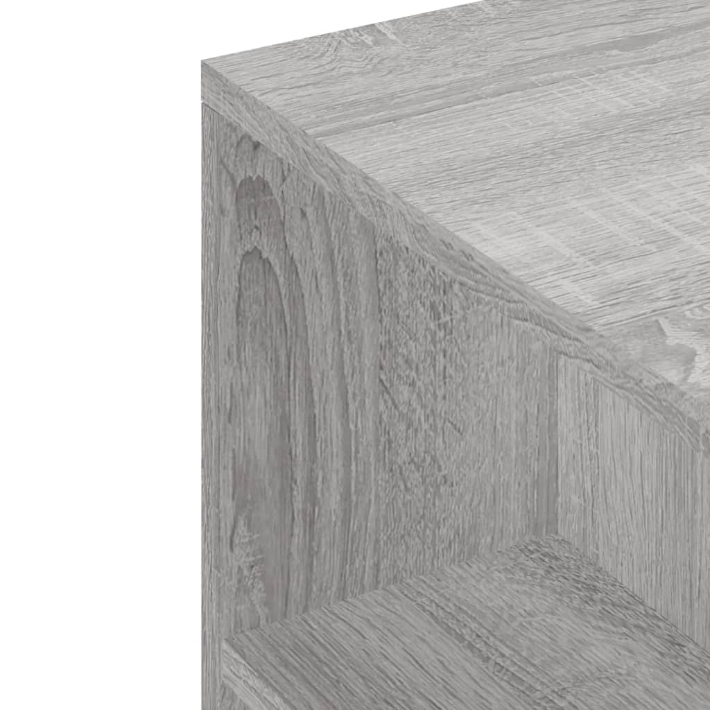 Meuble TV sonoma gris 102x34,5x43 bois d'ingénierie - 9