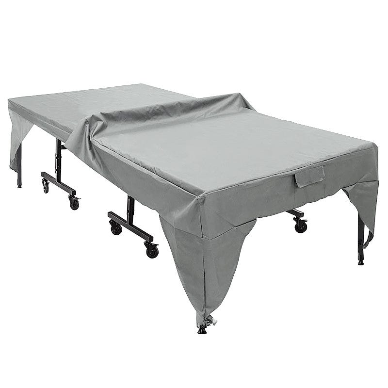 Couverture anti-poussière pour table de ping-pong d'extérieur grise Couverture anti-poussière pour table de ping-pong d'extérieur grise