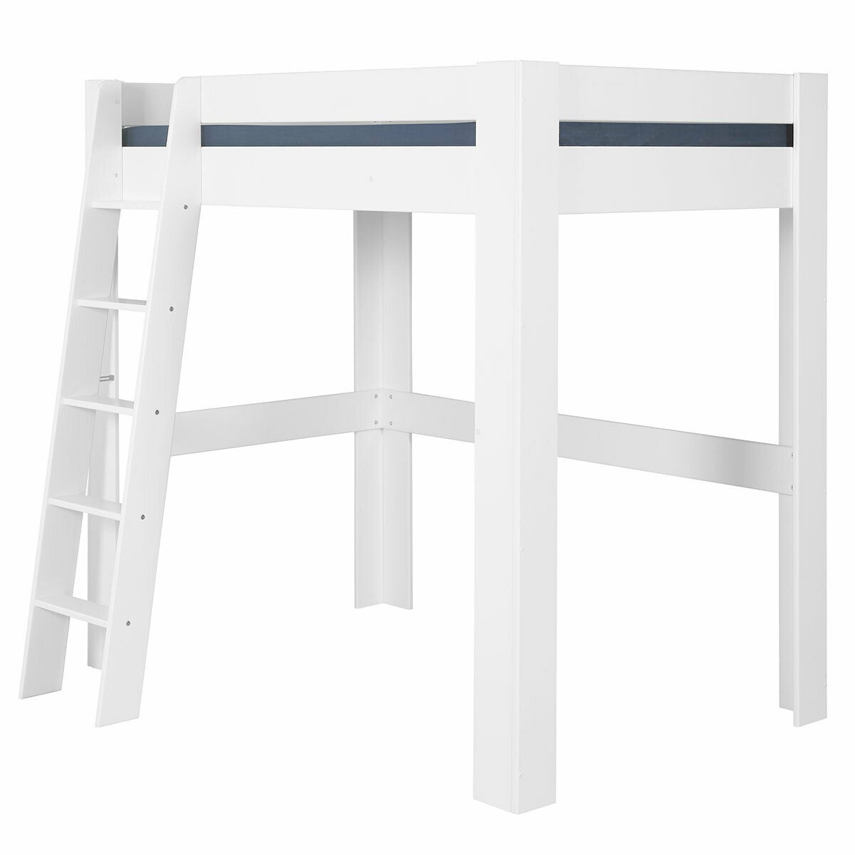 Pack lit mezzanine 2 places avec bureau et matelas Lee Blanc 140x190 cm ...