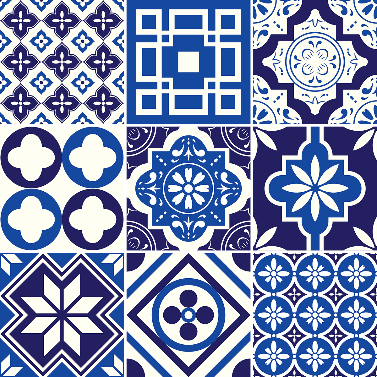 9 adesivi piastrelle mailina - Sticker adesivo - adesivi murali - 9stickers15x15cm - 2