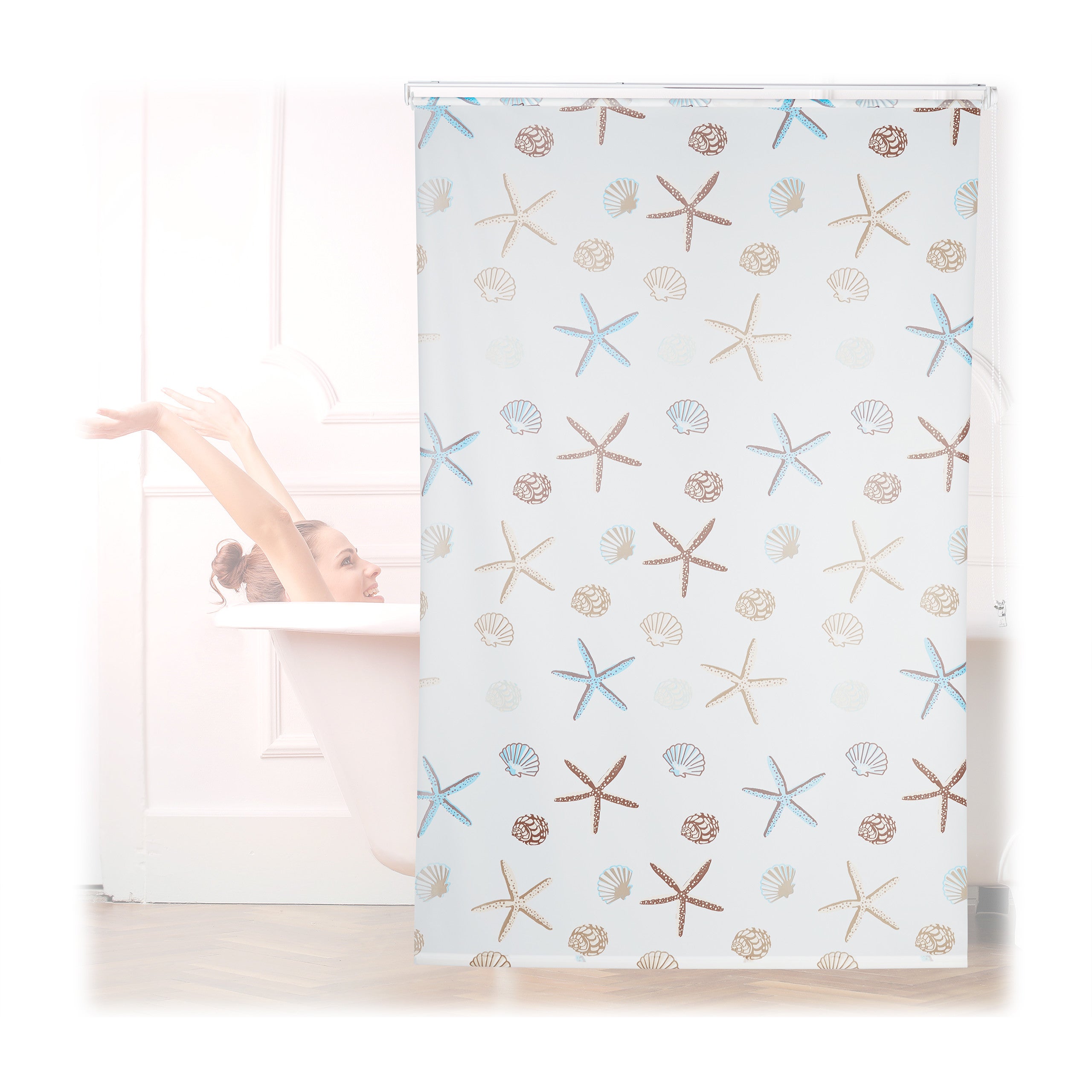 Tenda Doccia O Vasca In Tessuto Impermeabile Bianco 240x200 Cm Vaniglia Di Gedy