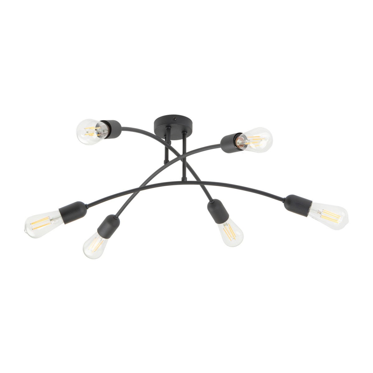 Lampa wisząca Helix czarna 6xE27x15W minimalistyczna wym: 26 x 62 x 62 cm metal TK Lighting
