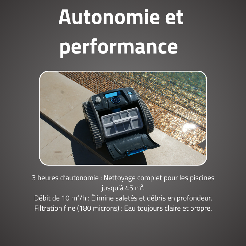 Bestway Robot piscine autonome Opale - nettoyage fond et parois - 5x9m max - 4