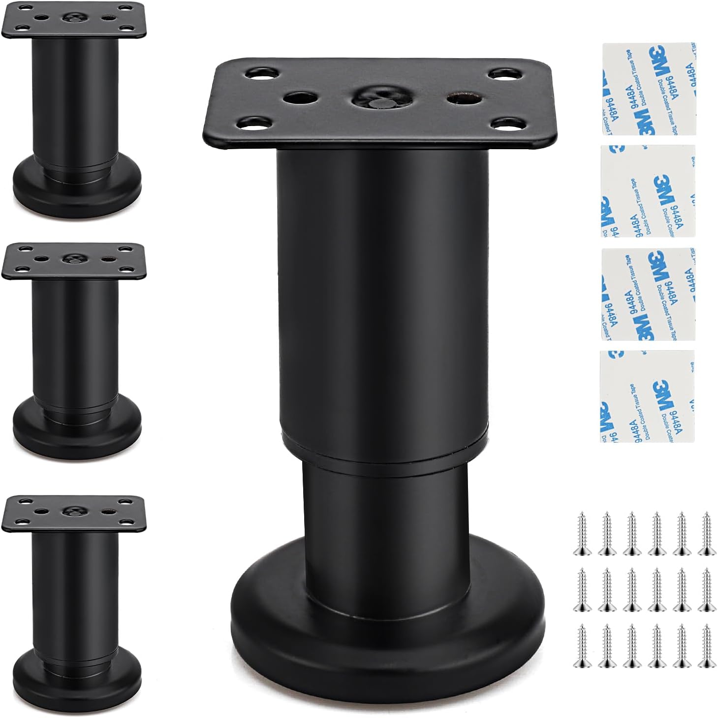 Piedini Filettatura M6 32 Livellatori Regolabili Per Mobili Con Filettatura M6 - Piedini Antiscivolo Per Tavoli, Sedie, Armadi Piedini Regolabili Per Tavoli - Foto 2