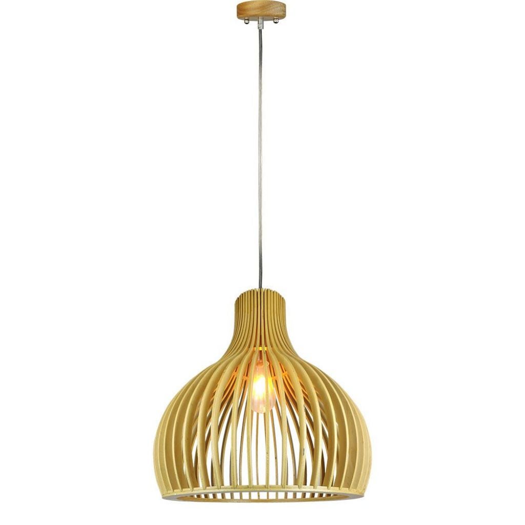 Pendul Tavan V-Tac SKU-40501 | Lemn, E27, Max 60W, Ø35x45cm