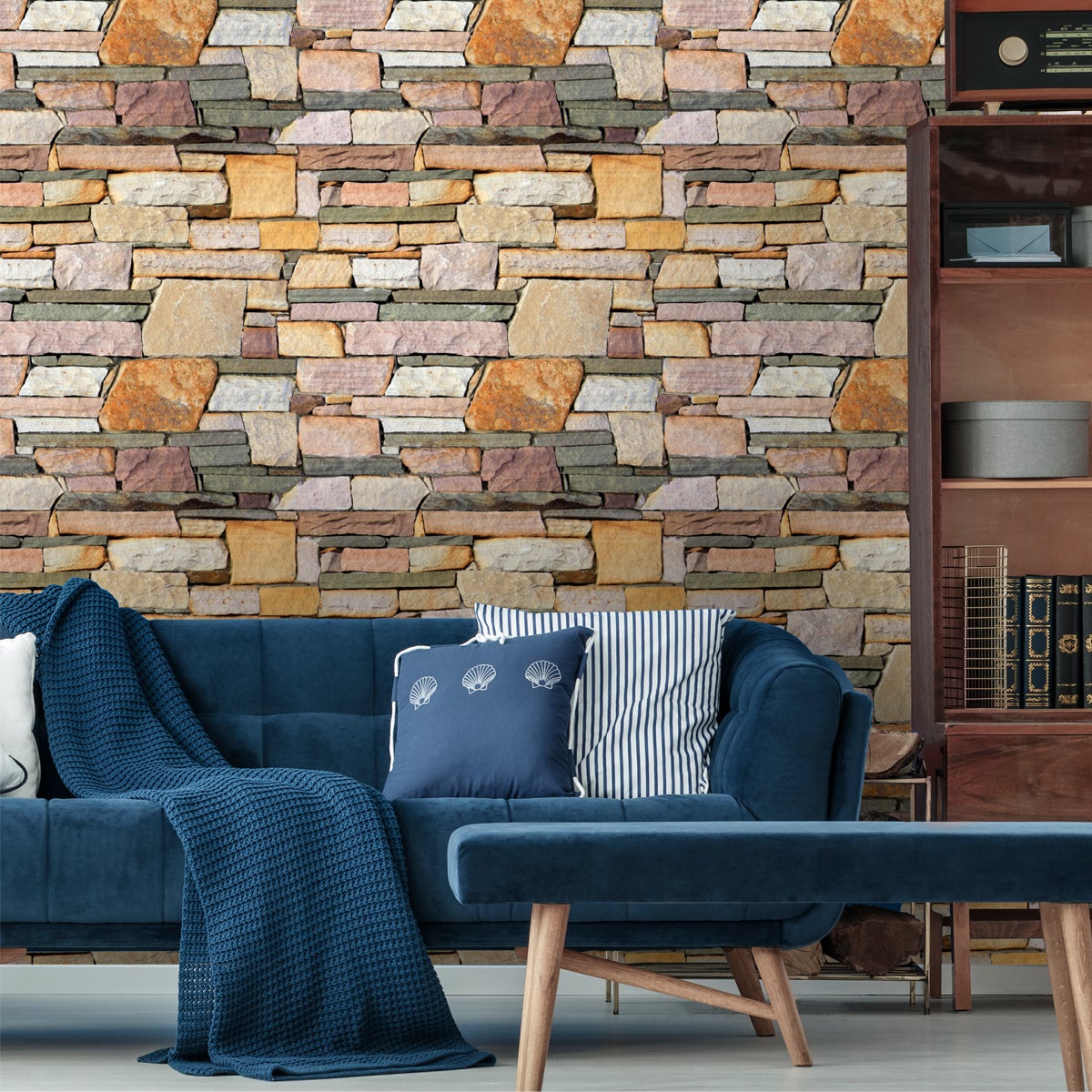 Adesivi materiale pietra montagna di Esterel - Sticker adesivo - adesivi murali - 60x60cm - 4