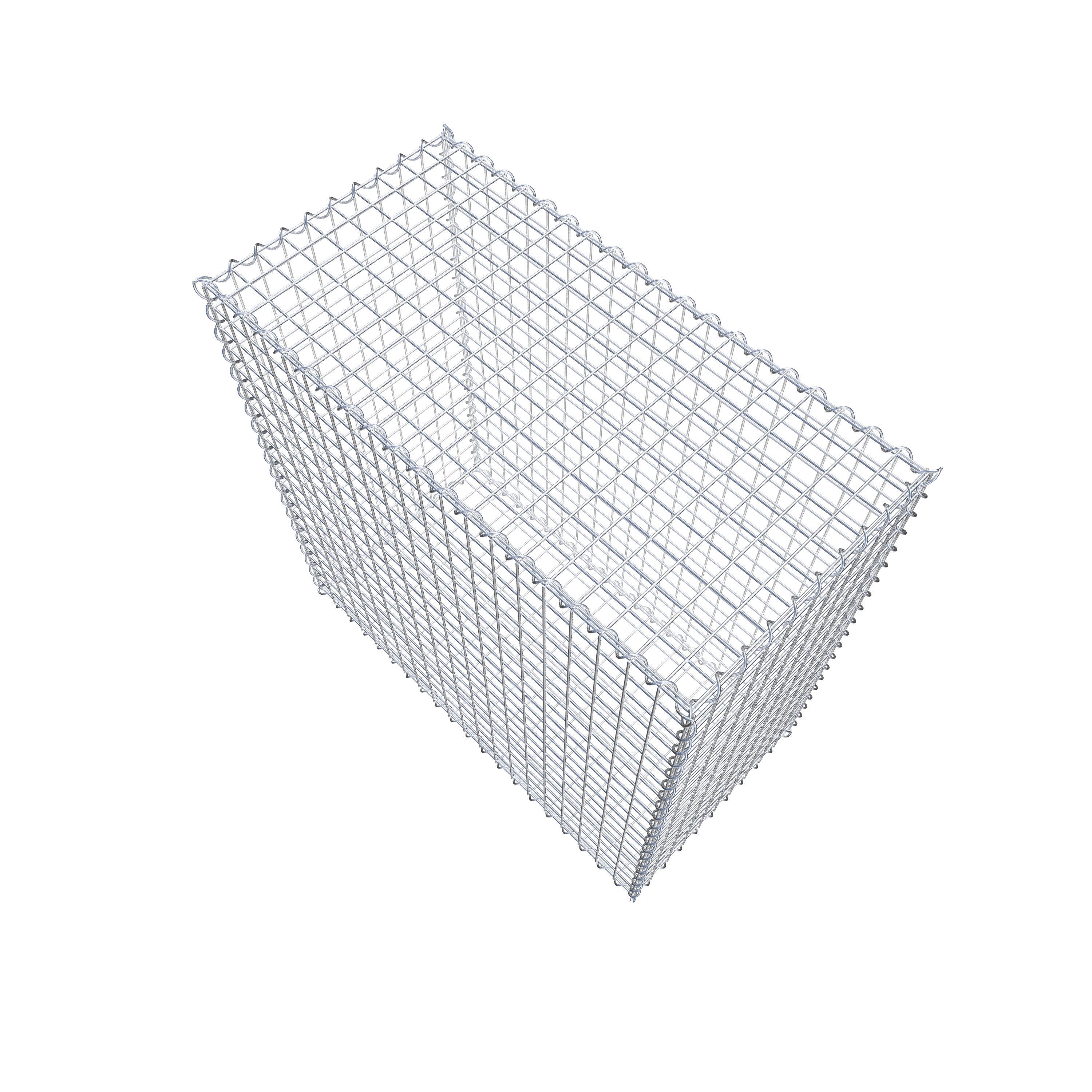Gavión de acero galvanizado 100x100x50cm (LxAxP), malla 5 x 5cm, Espiral, jaula metálica para muro o jardín - 4