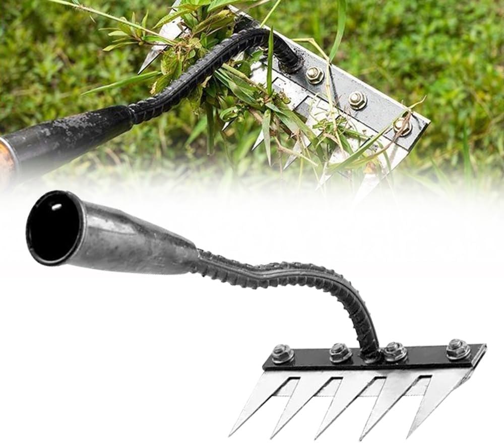 Rastrello da giardino, in acciaio al carbonio, robusto e resistente, rastrello a