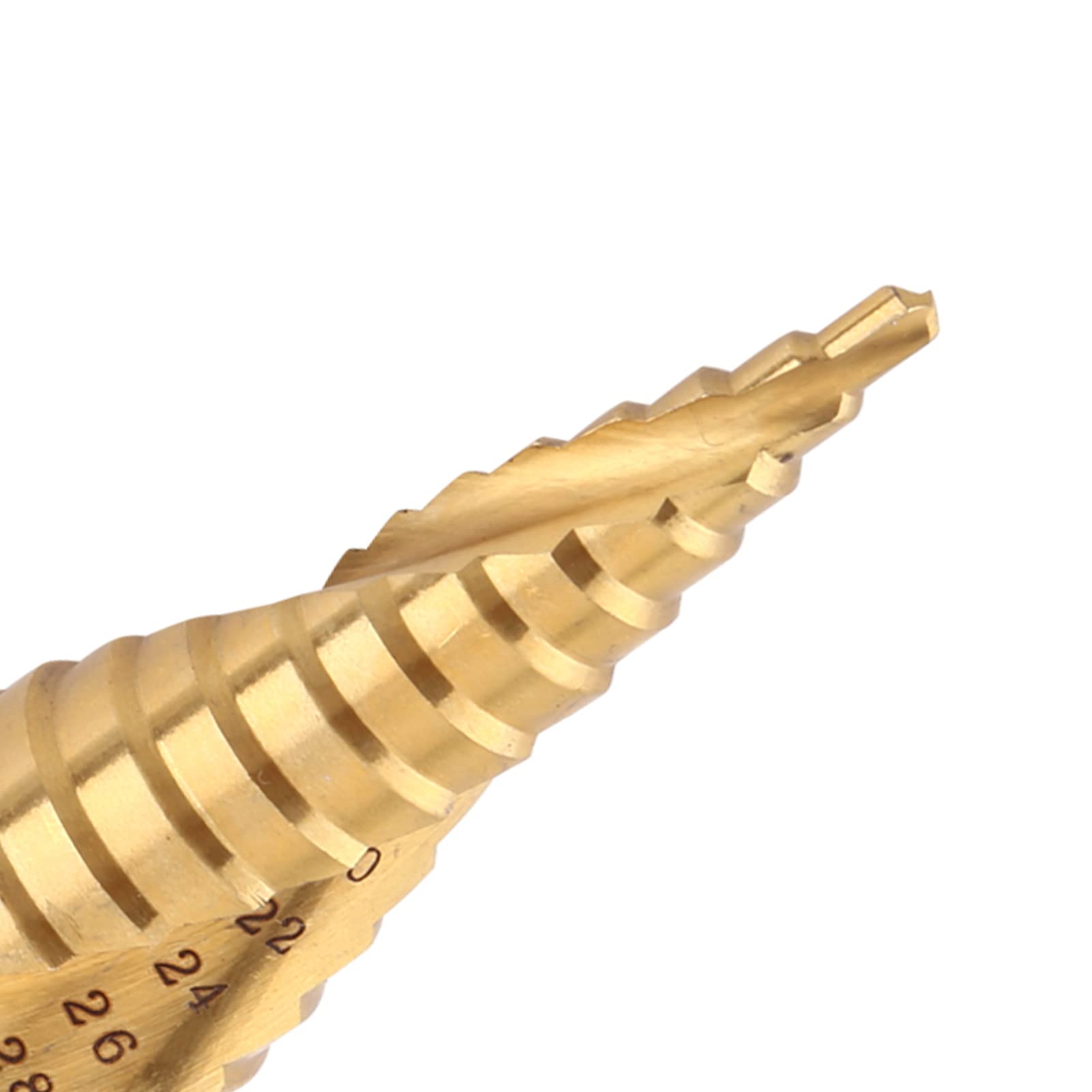 1 foret étagé à revêtement en acier rapide à cannelure hélicoïdale, tige hexagonale, outils électriques 4-32 mm - 8