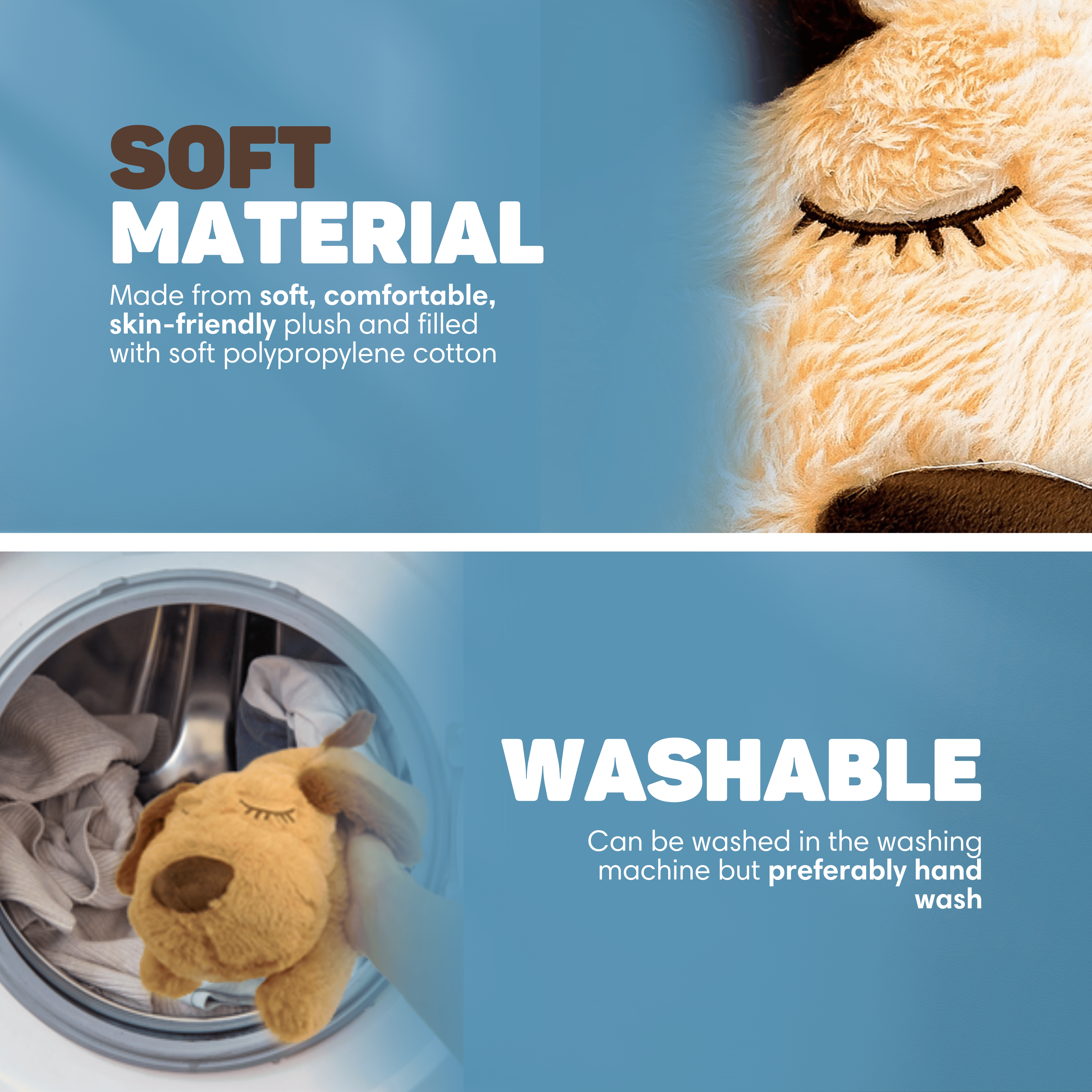 Peluche Perro con Latido del Corazón Vulpes Goods – Peluche para Cachorros - incl. Almohadilla Térmica - 3