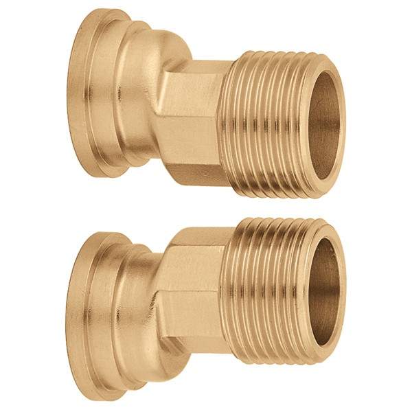 Paire de raccords excentrés pour le raccordement des vannes de zone Caleffi 6480 - 1