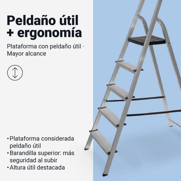 ARARAT 8005X Escabeau Pliable en Aluminium – 5 Marches - 7
