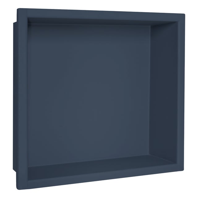 Niche design 40 x 40 cm encastrable en acier inox de couleur gris ardoise