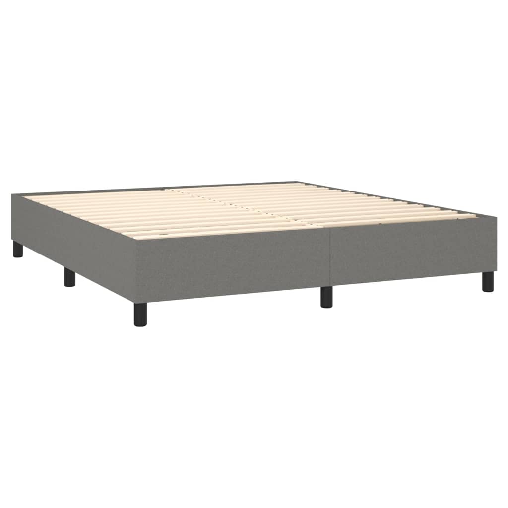 Maison Exclusive - Sommier à lattes de lit avec matelas Gris foncé 180x200cm Tissu - 4