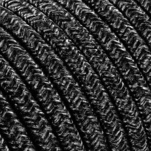 DRESS - Cable Textile Rond 2X0,75 1 mt TO403 TOILE GRIS FONCÉ