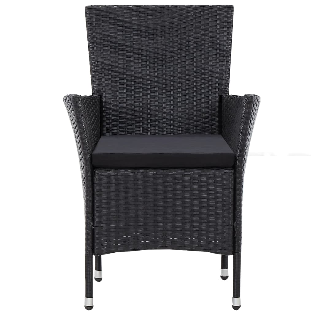Maison Exclusive - Set da Pranzo da Giardino 5 pz in Polyrattan Nero - 4