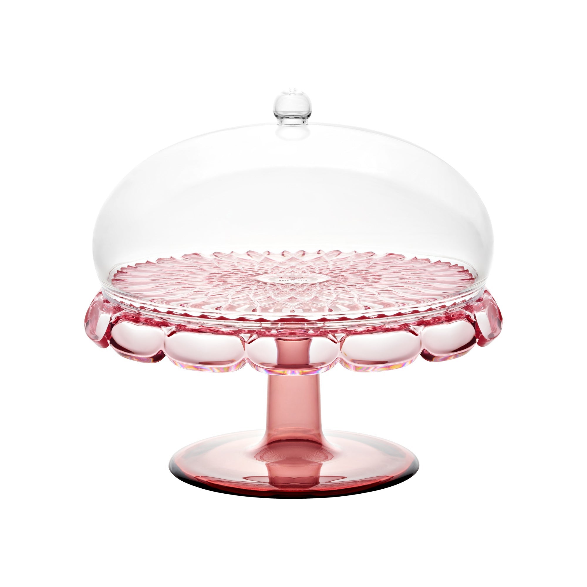 Guzzini Flamingo Pink Cake Stand With Dome "Vanity" - Imagen 2