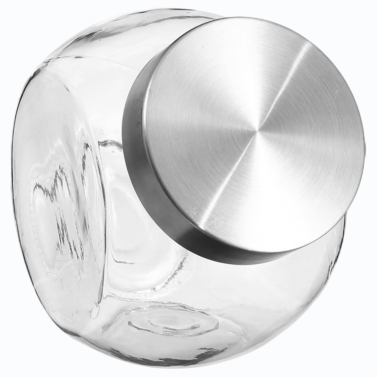 Pojemnik szklany z pokrywką ze stali nierdzewnej 2,1L