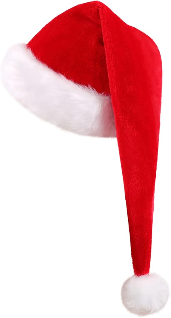 1 sztuka (32*70CM) czerwona długa czapka świąteczna, czapka świąteczna dla dorosłych mężczyzn i kobiet, czapka świąteczna, czapka Mikołaja