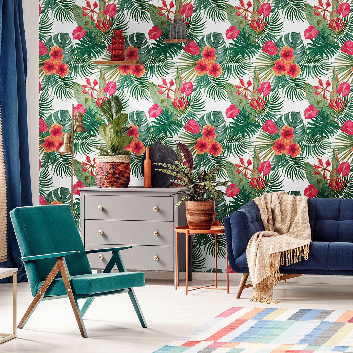 Adesivo carta da parati tropicale Coquimbo - Sticker adesivo - adesivi murali - 30x30cm - 3